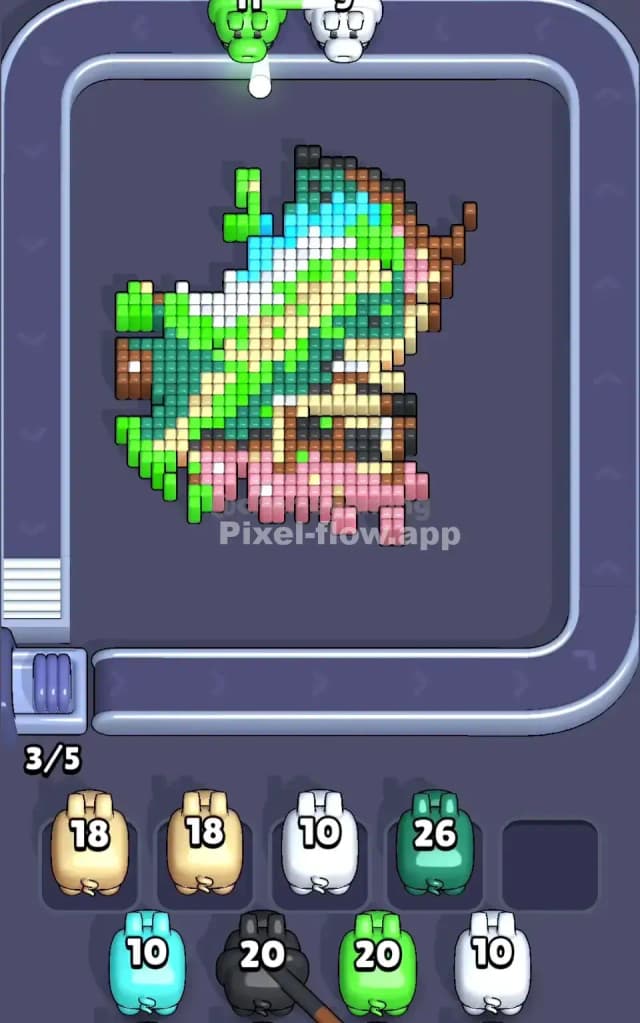 Pixel Flow Level 635 Solution 2