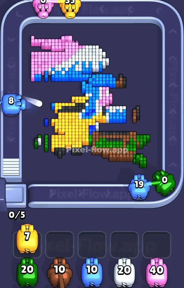Pixel Flow Level 1492 Solution 2