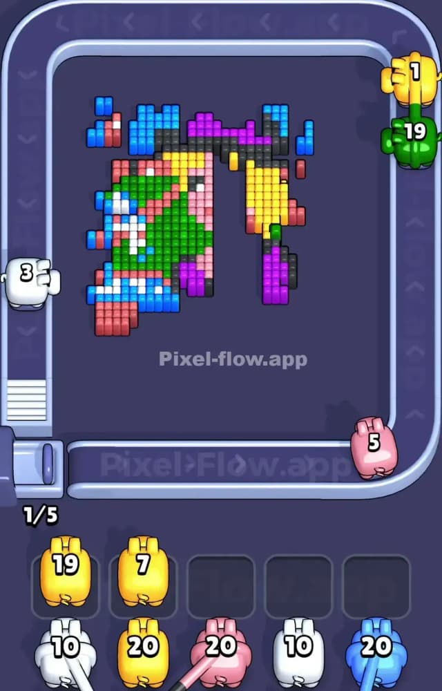 Pixel Flow Level 1019 Solution 2