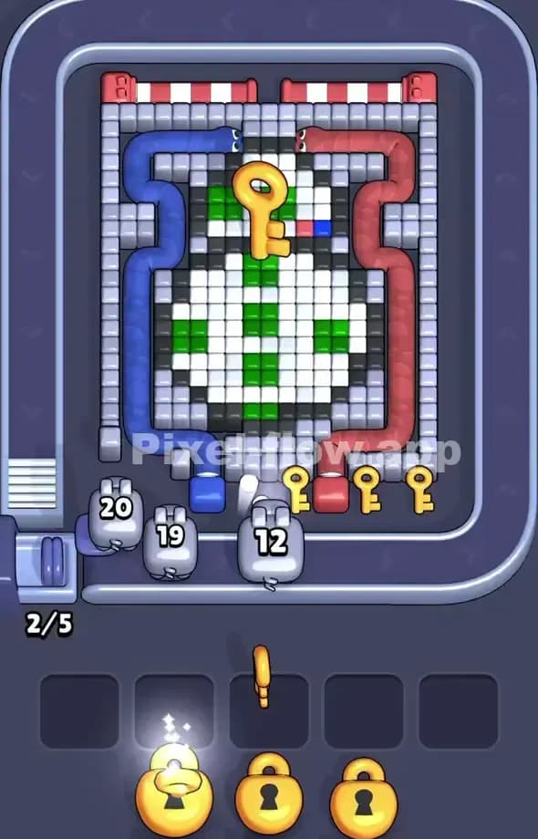 Pixel Flow Level 496 Gameplay