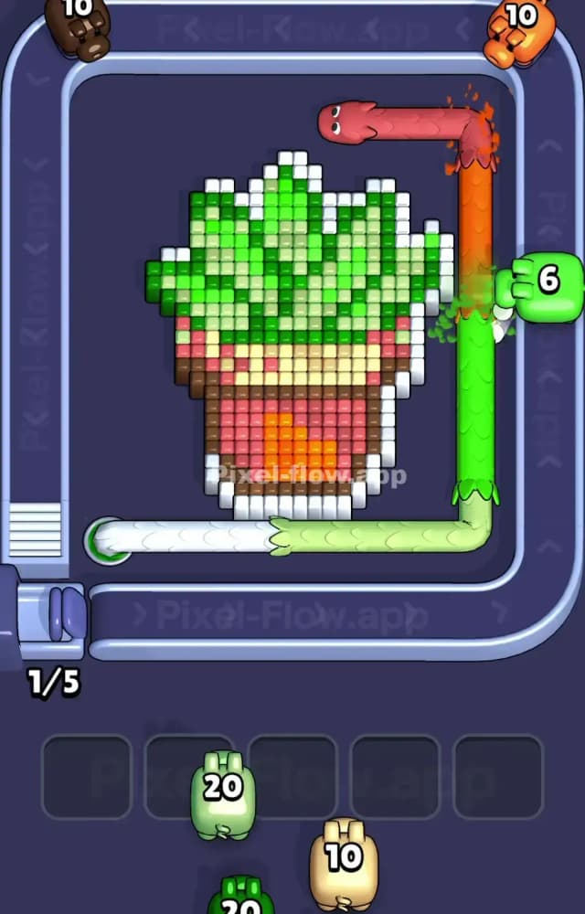 Pixel Flow Level 1101 Solution 2