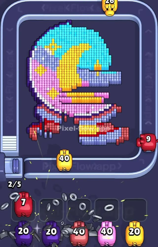 Pixel Flow Level 1399 Solution 2