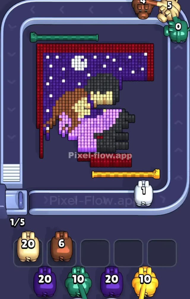 Pixel Flow Hugging Couple Level Solution 2