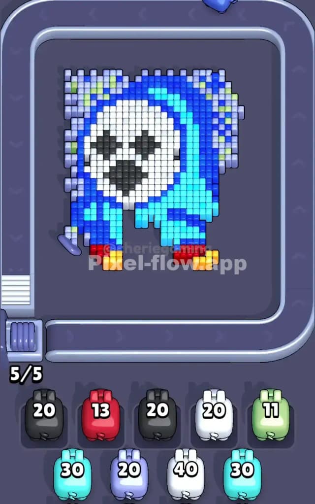 Pixel Flow Level 158 Solution 1