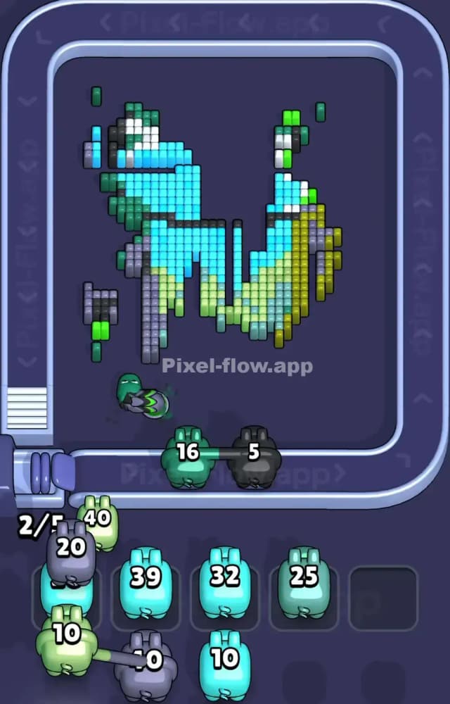 Pixel Flow Level 1586 Solution 2