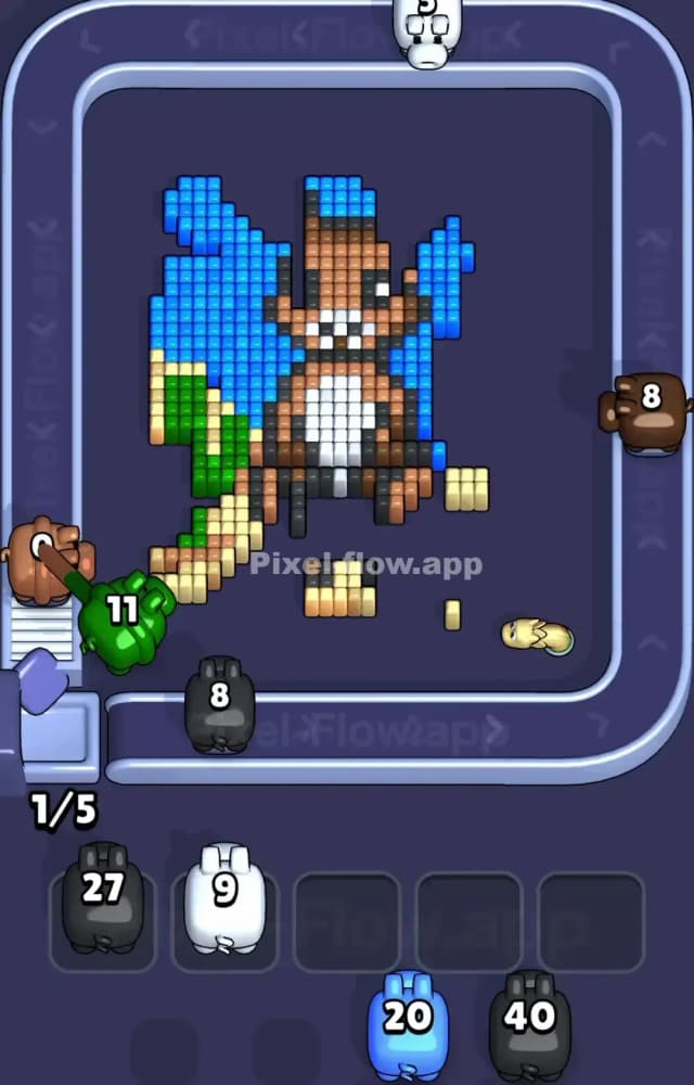 Pixel Flow Level 1191 Solution 2