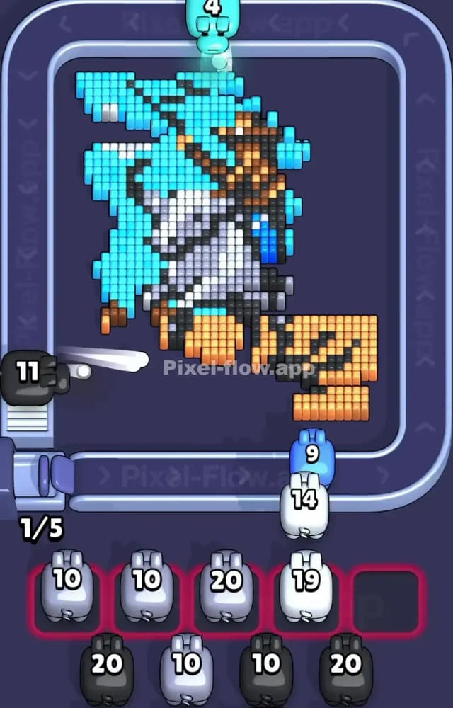 Pixel Flow Level 1456 Solution 2