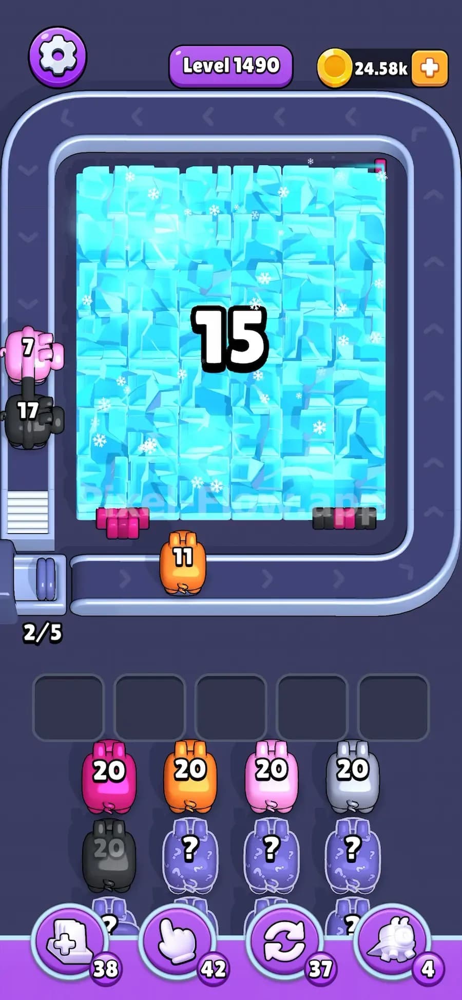 Ice Blocks in Pixel Flow