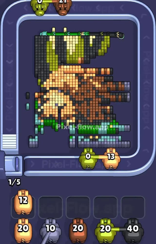 Pixel Flow Level 1368 Solution 2