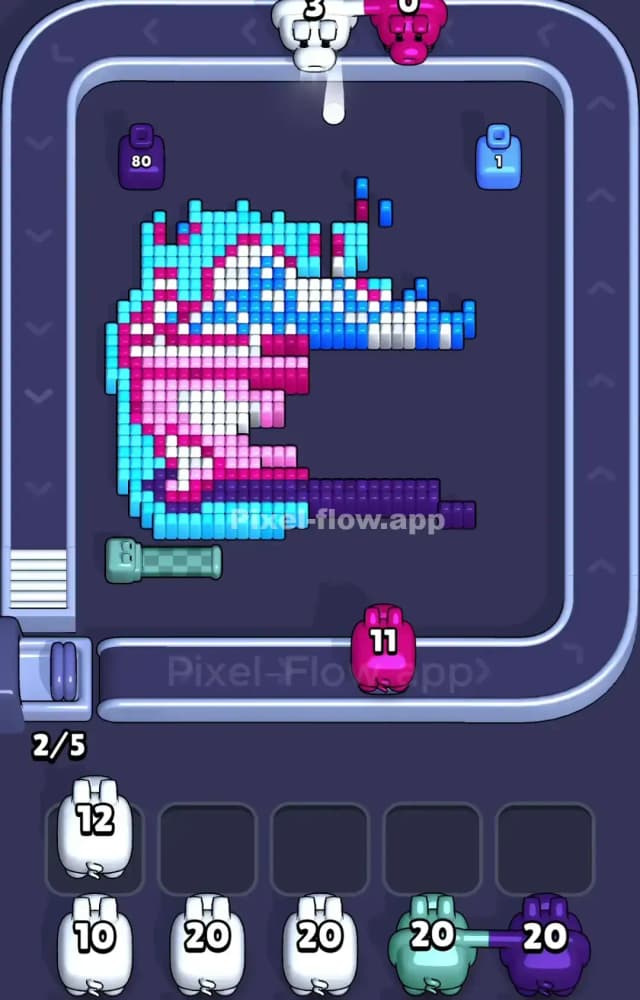 Pixel Flow Level 968 Solution 2