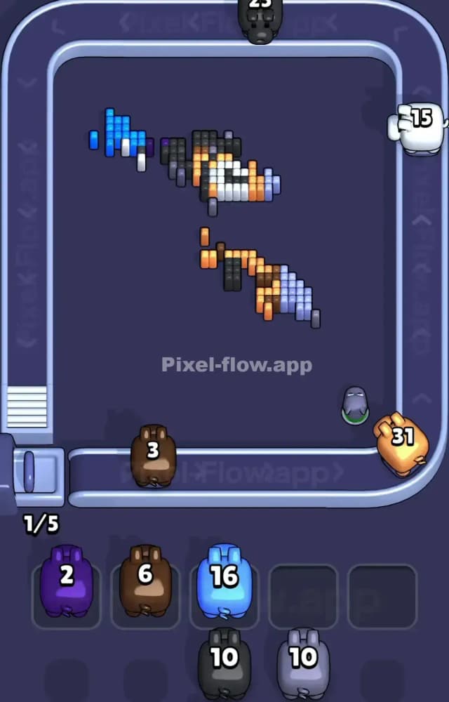 Pixel Flow Level 1386 Solution 3