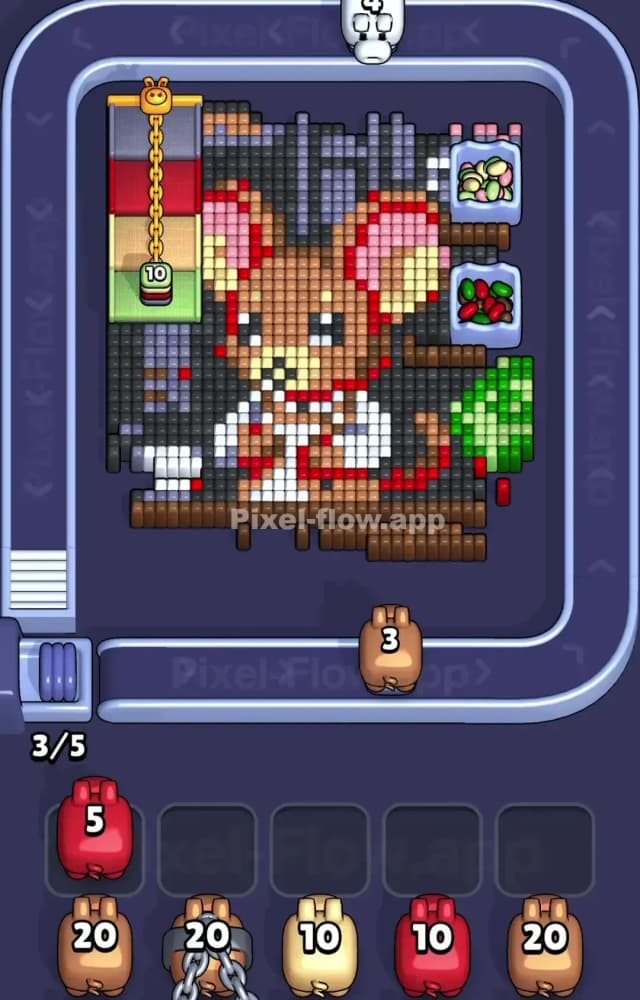 Pixel Flow Level 1216 Solution 1