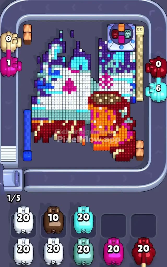 Pixel Flow Level 764 Solution 1