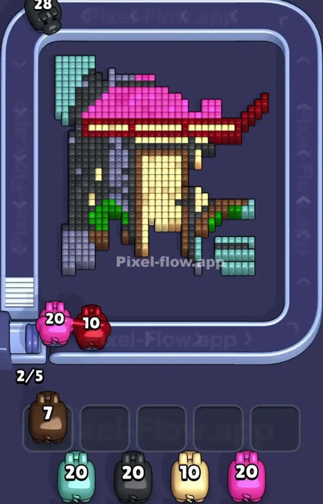 Pixel Flow Level 1284 Solution 2