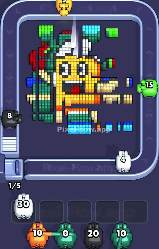 Pixel Flow Level 1578 Solution 2
