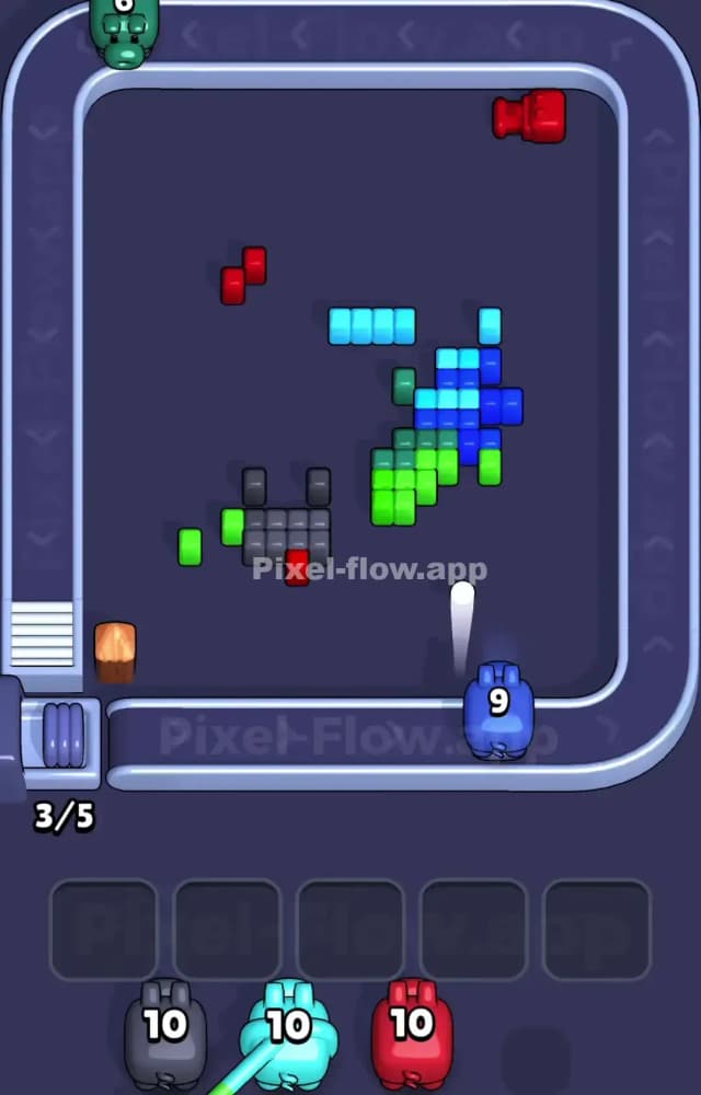 Pixel Flow Level 1007 Solution 3