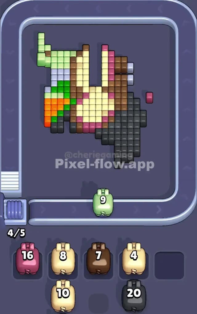 Pixel Flow Level 185 Solution 2