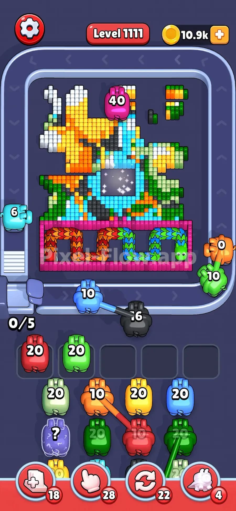 Pig Cell in Pixel Flow