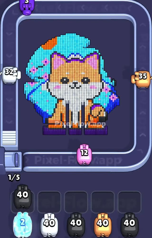 Pixel Flow Level 1028 Solution 1