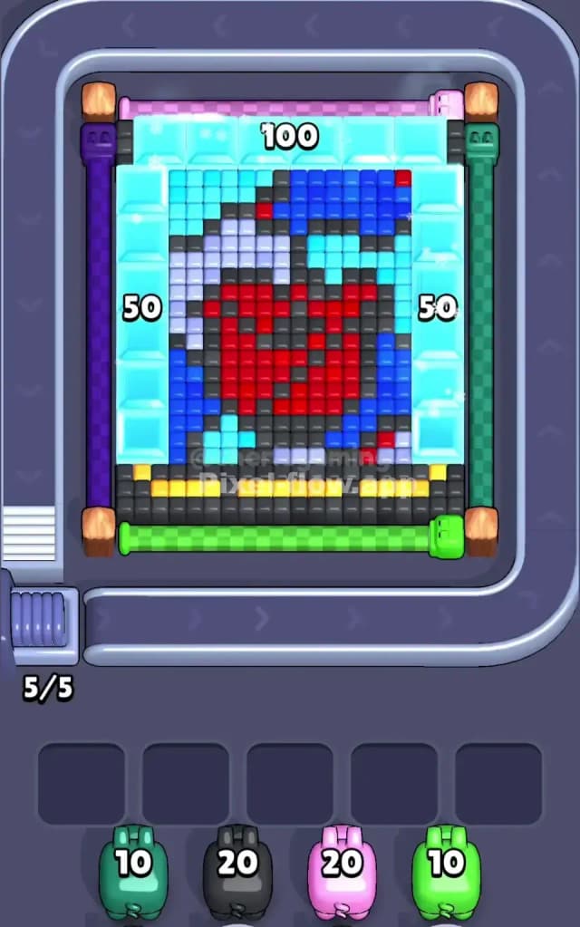 Pixel Flow Level 744 Gameplay
