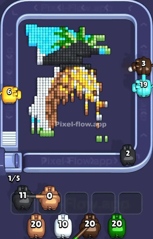 Pixel Flow Level 1416 Solution 2