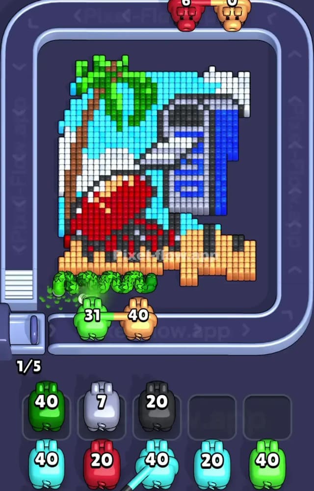 Pixel Flow Level 1459 Solution 1