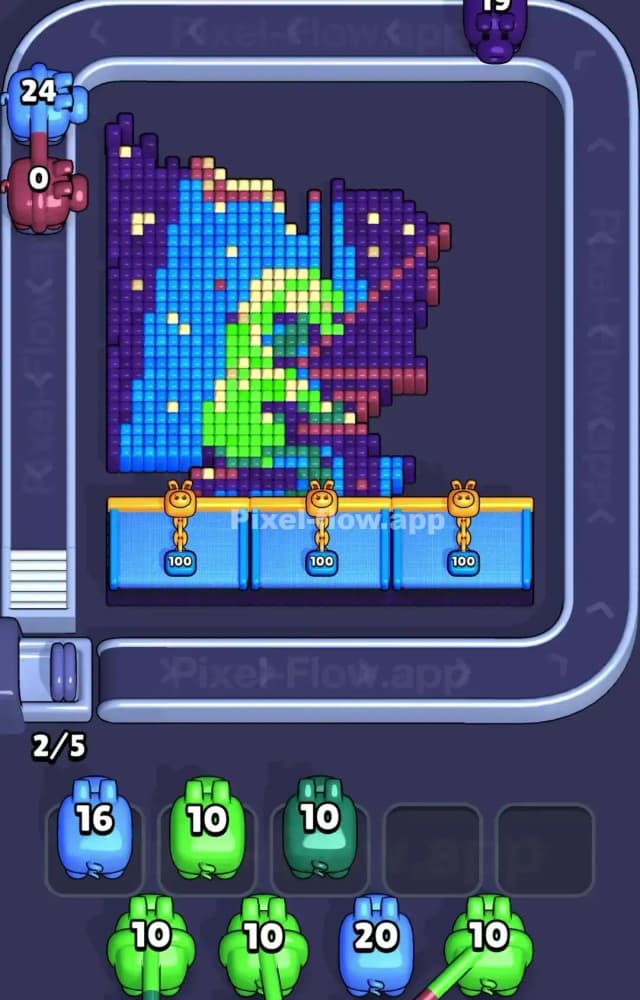 Pixel Flow Level 1115 Solution 1