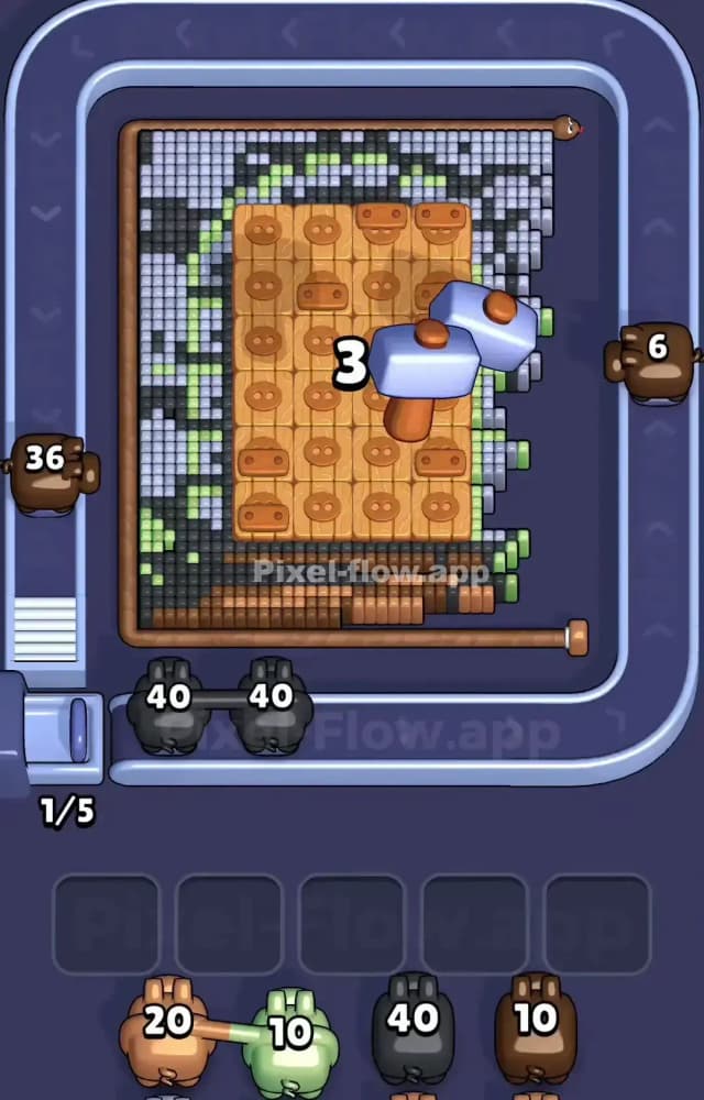 Pixel Flow Level 1009 Solution 1