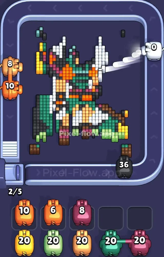 Pixel Flow Level 974 Solution 2