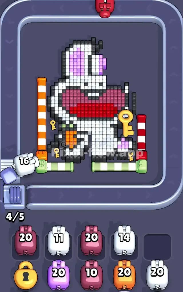 Pixel Flow Level 64 Solution 1