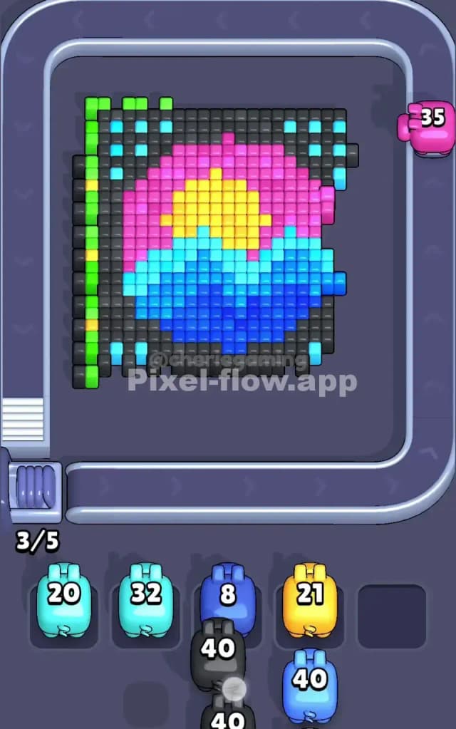 Pixel Flow Level 38 Solution 1