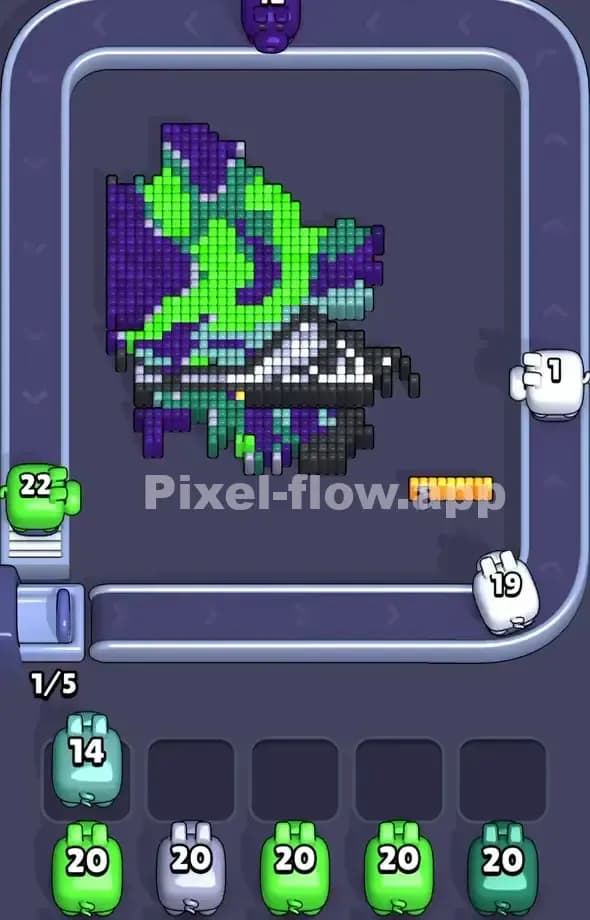 Pixel Flow Level 557 Solution 2