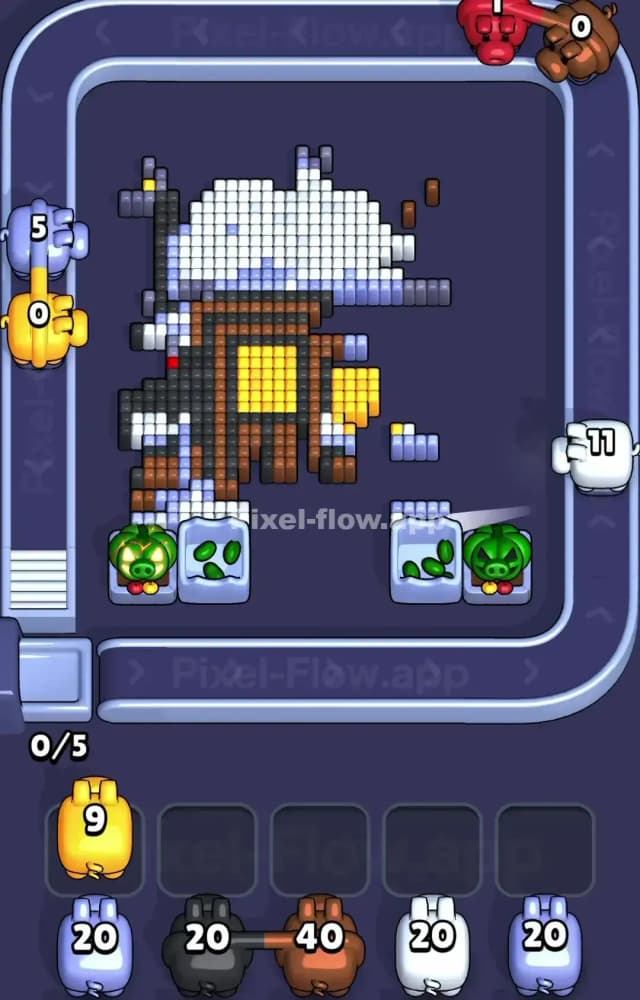 Pixel Flow Level 1344 Solution 2