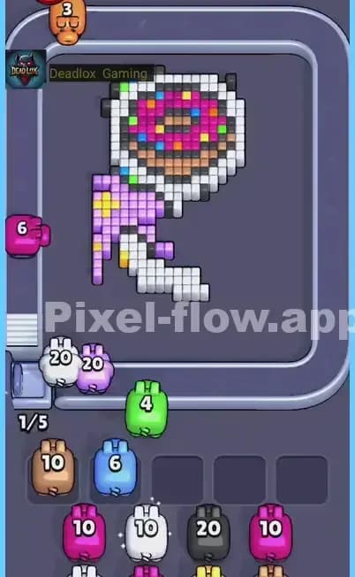 Pixel Flow Level 464 Solution 2
