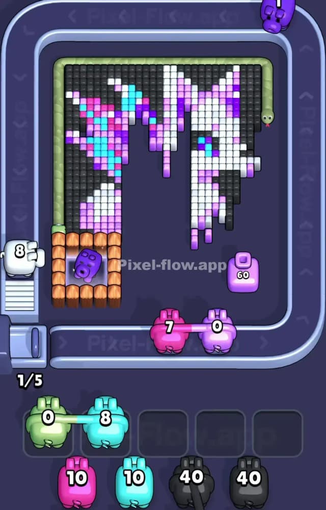 Pixel Flow Level 1130 Solution 2