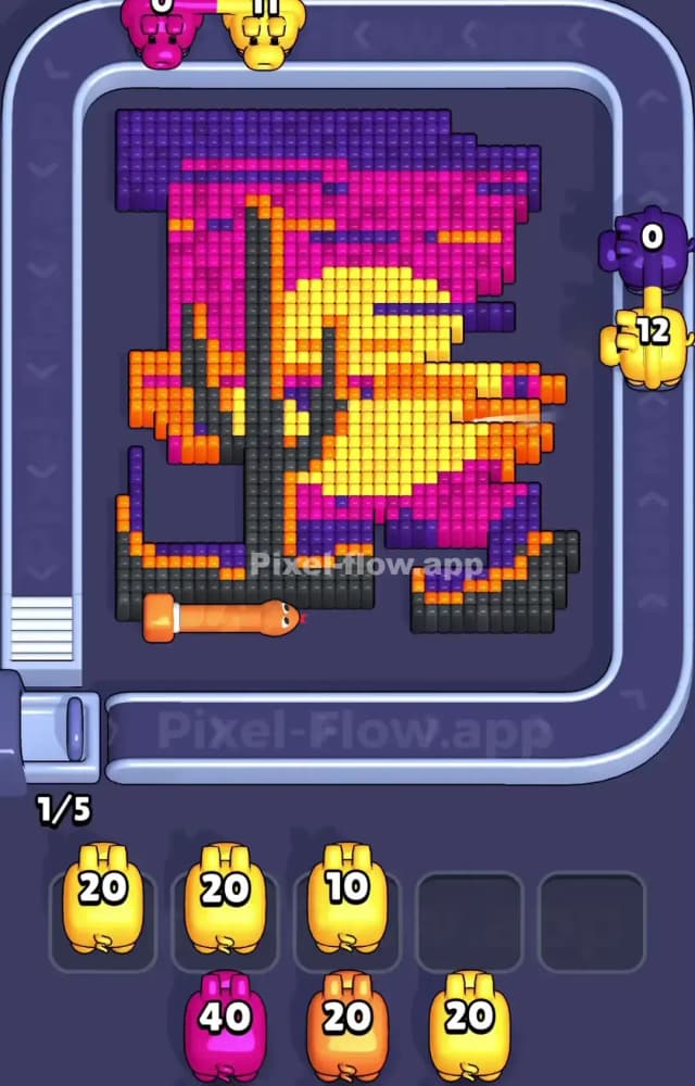 Pixel Flow Level 1086 Solution 1