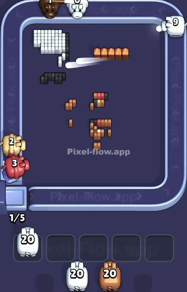 Pixel Flow Level 1159 Solution 3