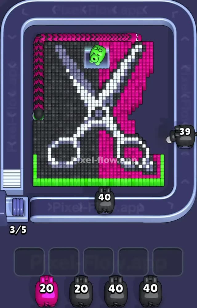 Pixel Flow Level 1421 Solution 2