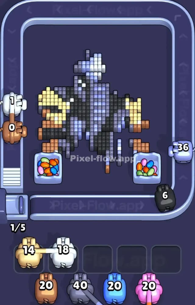 Pixel Flow Level 1286 Solution 2