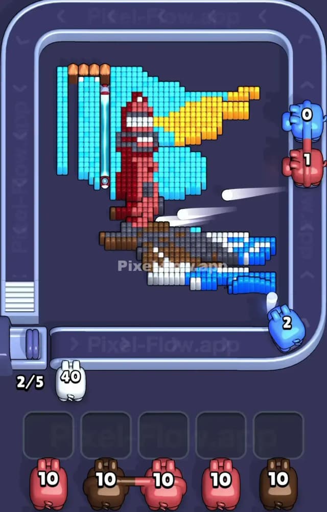 Pixel Flow Level 1243 Solution 2