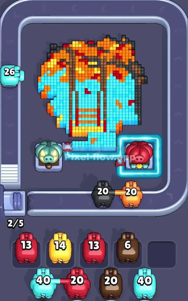 Pixel Flow Level 732 Solution 1