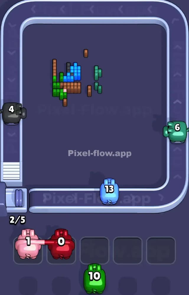 Pixel Flow Level 1077 Solution 3