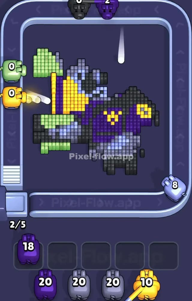 Pixel Flow Level 1288 Solution 2