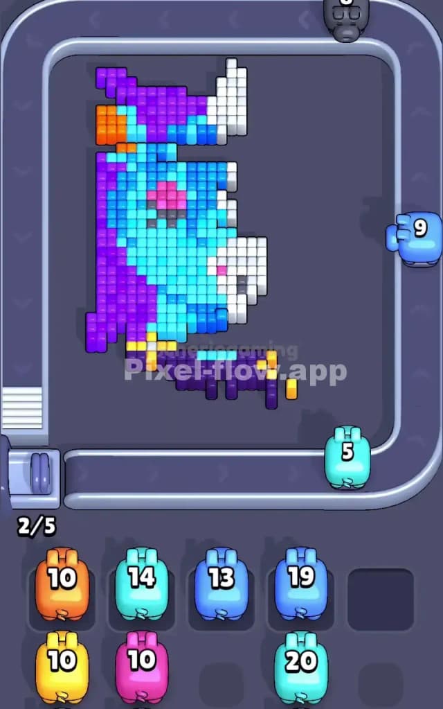 Pixel Flow Level 184 Solution 2