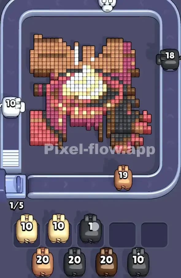 Pixel Flow Level 424 Solution 1