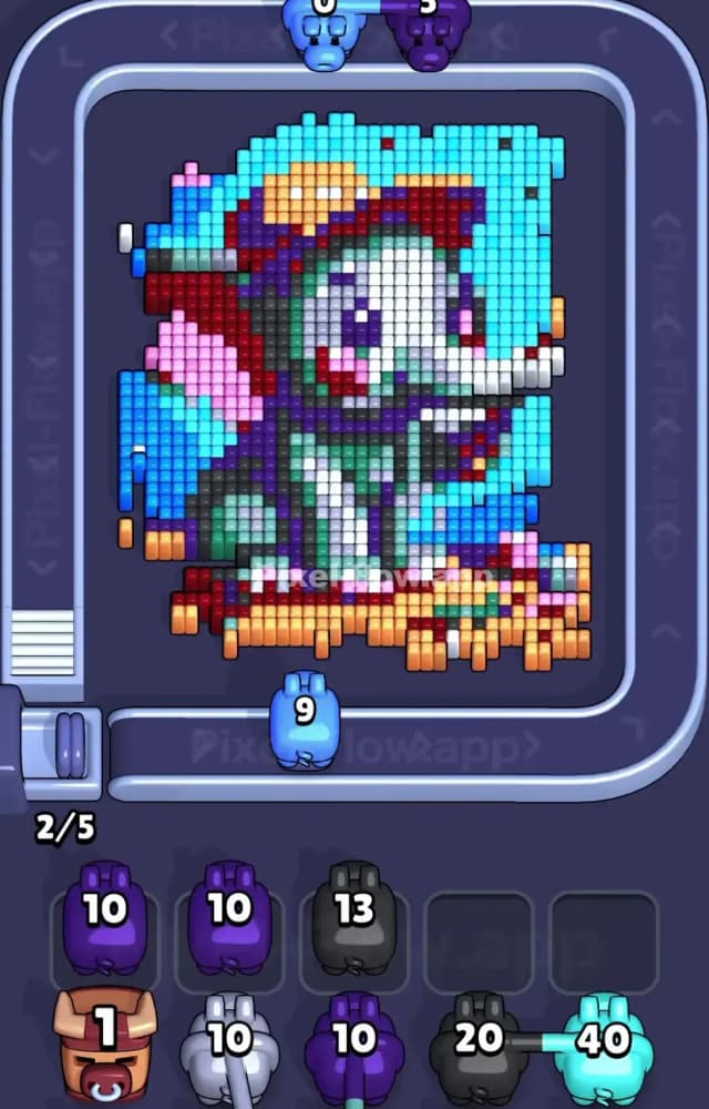 Pixel Flow Level 1390 Solution 1