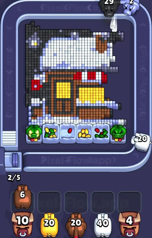 Pixel Flow Level 1344 Solution 1