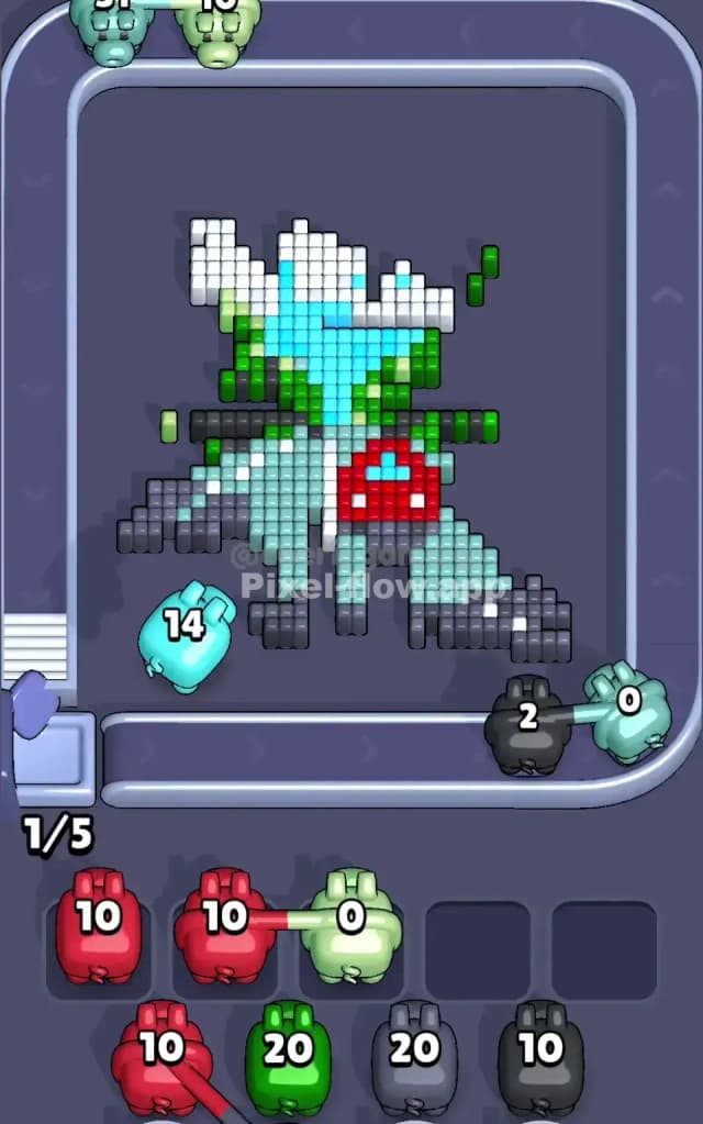 Pixel Flow Level 652 Solution 2