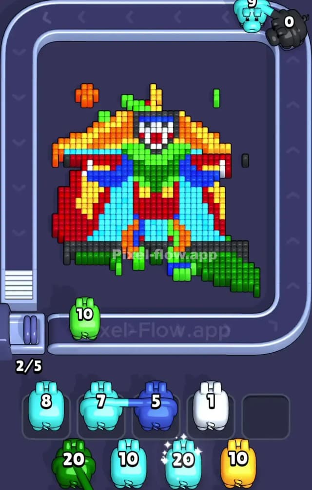 Pixel Flow Level 962 Solution 1