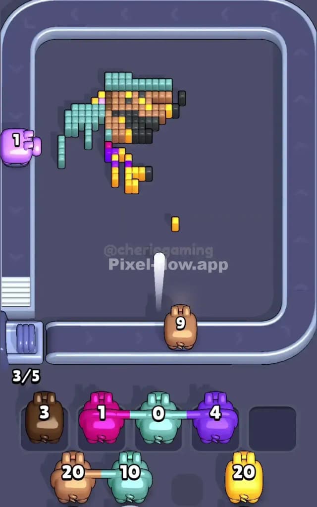 Pixel Flow Level 613 Solution 3